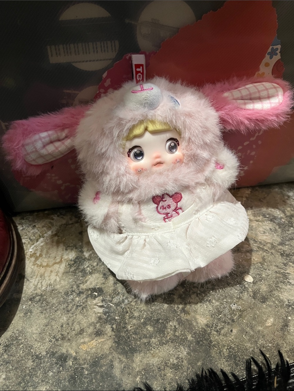 Pink Bunny Plush Doll with Dress
Nommi